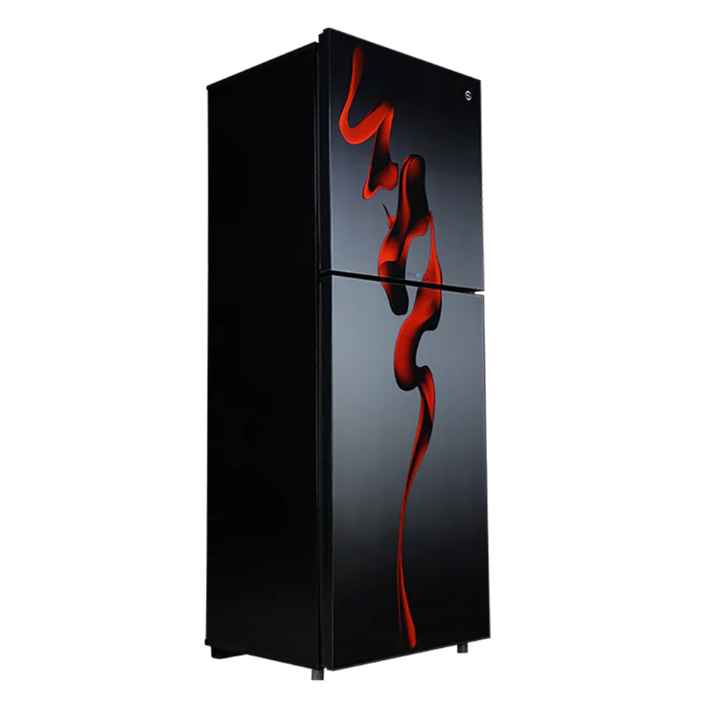 PEL FLAT GLASS DOOR INVERTERON REFRIGERATOR Model 2350 HAZEL RED BLAZE