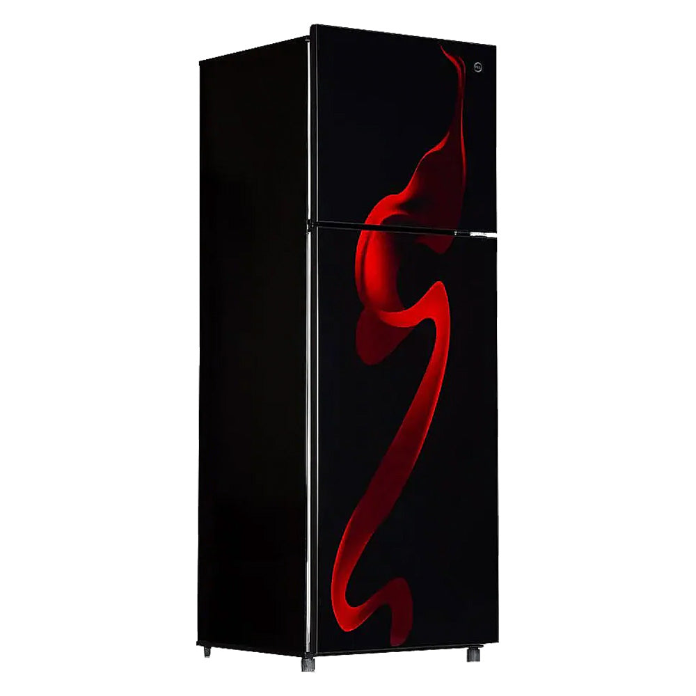 PEL ULTRA CURVED GLASS DOOR INVERTERON REFRIGERATOR Model 21860 RED BLAZE