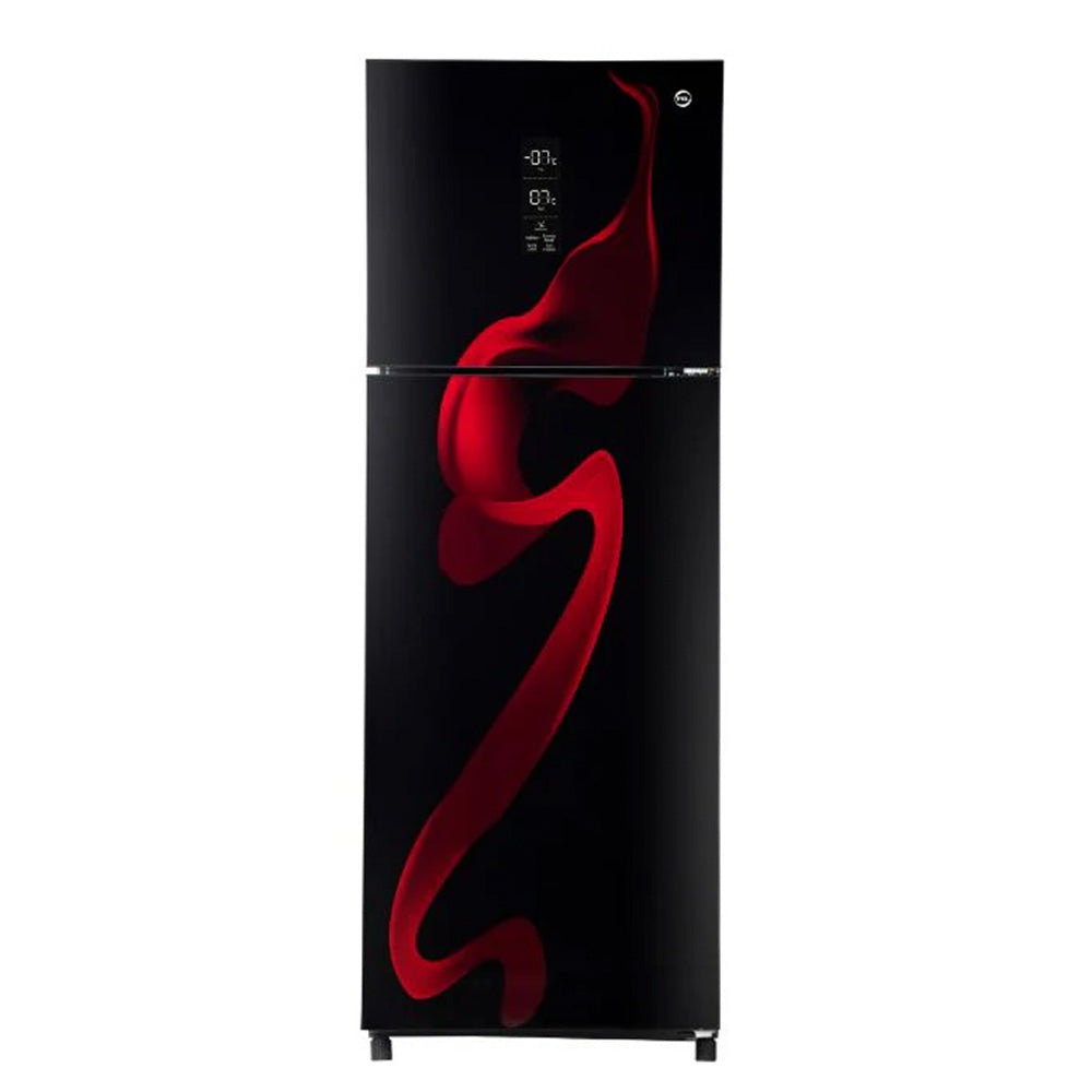 PEL FLAT GLASS DOOR INVERTERON REFRIGERATOR Model 22260 RED BLAZE