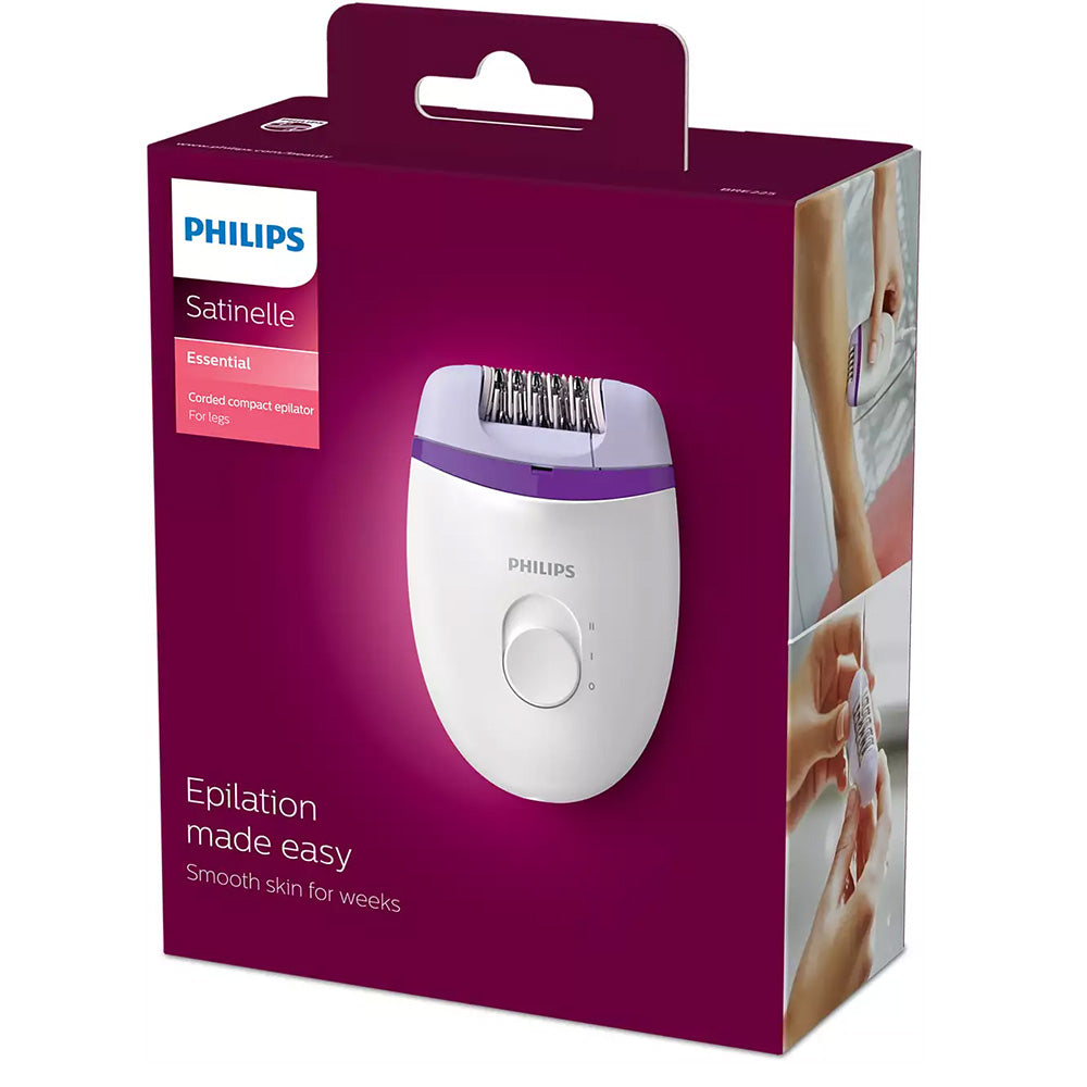 PHILIPS SATINELLE ESSENTAIL CORDED CAMPACT EPILATOR Model BRE225