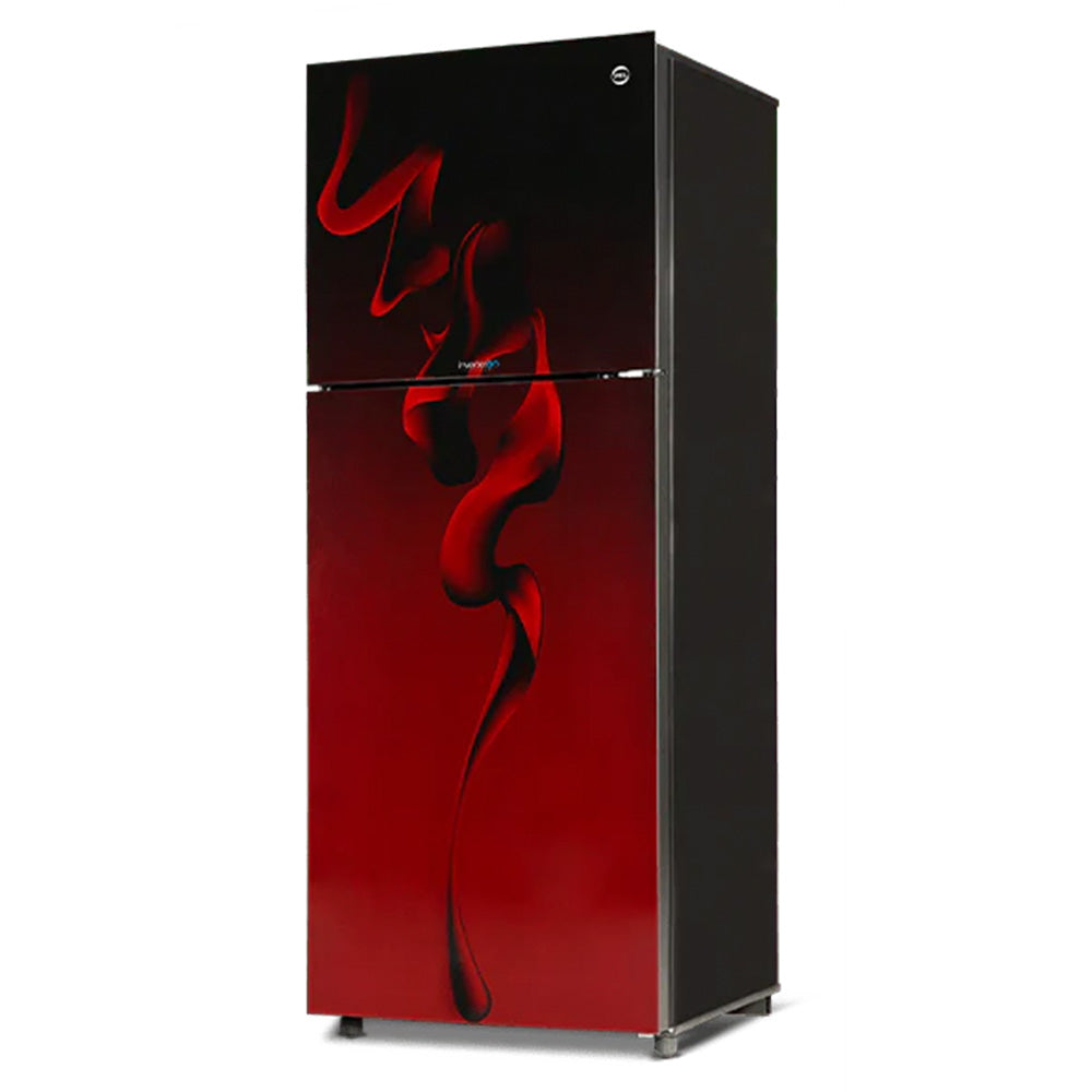 PEL FLAT GLASS DOOR INVERTERON REFRIGERATOR Model 2550 MAROON BLAZE