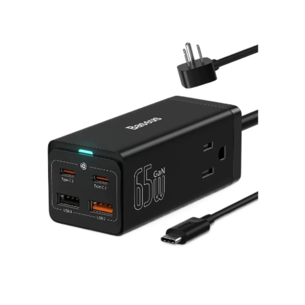 BASEUS MOBILE & DESKTOP CHARGER Model GAN3 PRO POWERSTRIP 2AC+2U+2C 65W